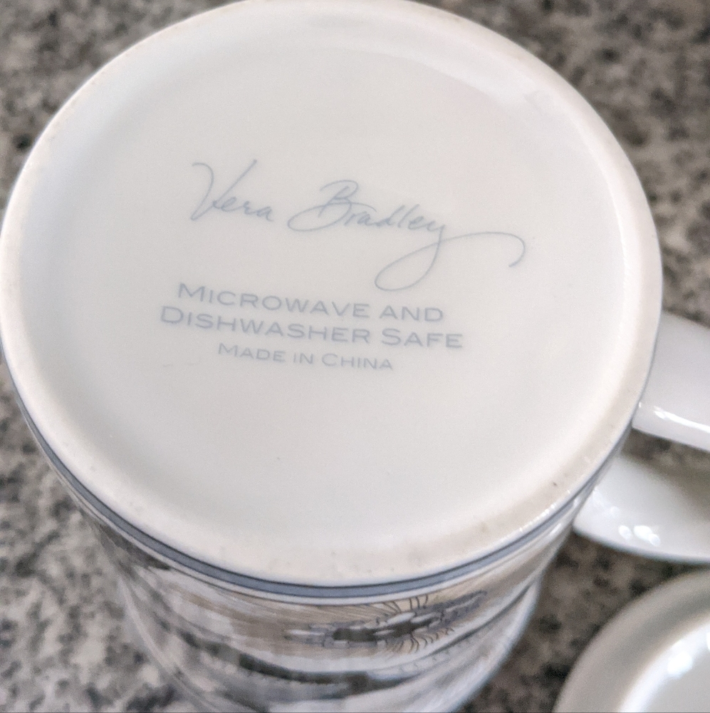 Vera Bradley " Tea for one" floral mug. - Picture 4 of 5
